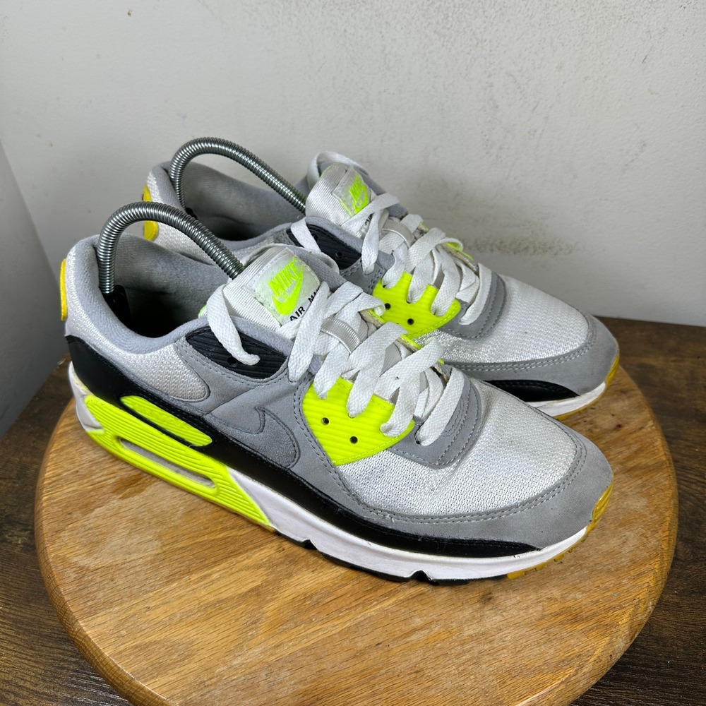 Nike Air Max 90 Mens Volt Particle Grey White Sneakers CD0881-103 Size 11.5